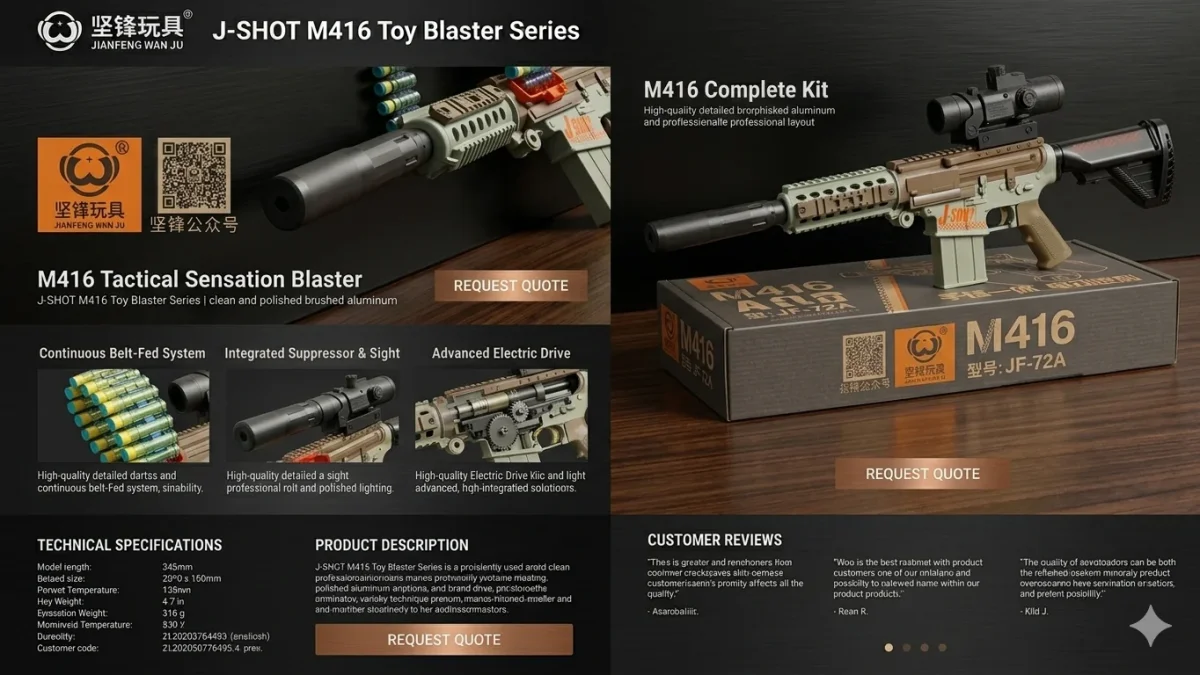 Leksaksgevär J-Shot M416 Foam Dart Gun (JF-72A) - Bild 3