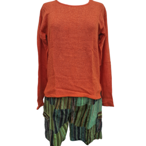 Unisex stickad tröja Orange