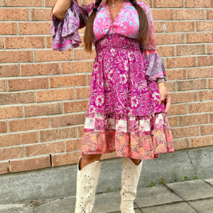 Liana Kort Klänning – Rosa nyanser! UNIKA – här väljer du exakt!