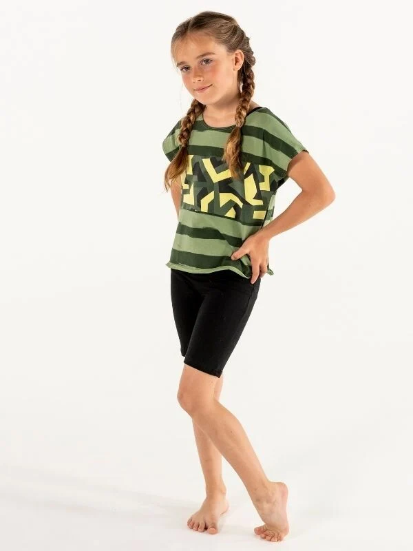 Top | NS-163 Green Stripes